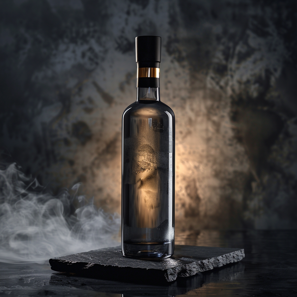 Luxury tequila bottles with agave and premium bar lighting