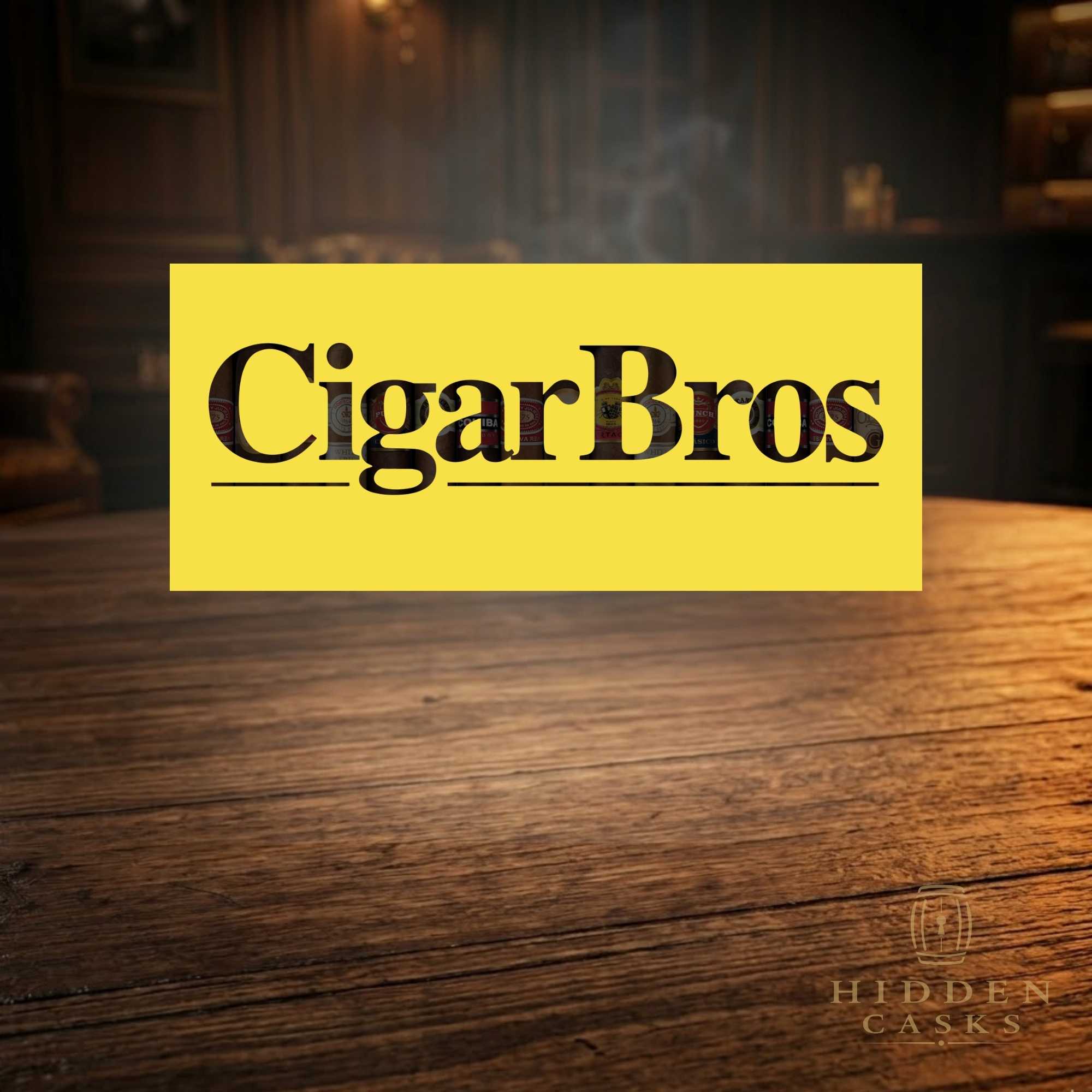 CigarBros humidor cigar collection featuring assorted premium cigars in luxury setting