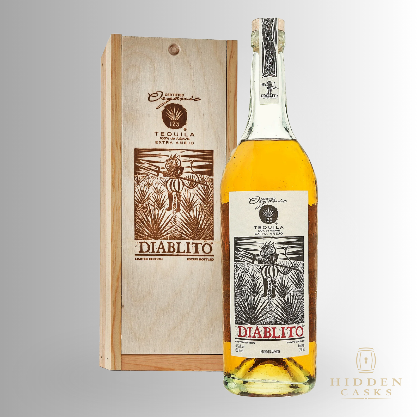 123 Diablito Organic Extra Anejo Tequila 750 ml