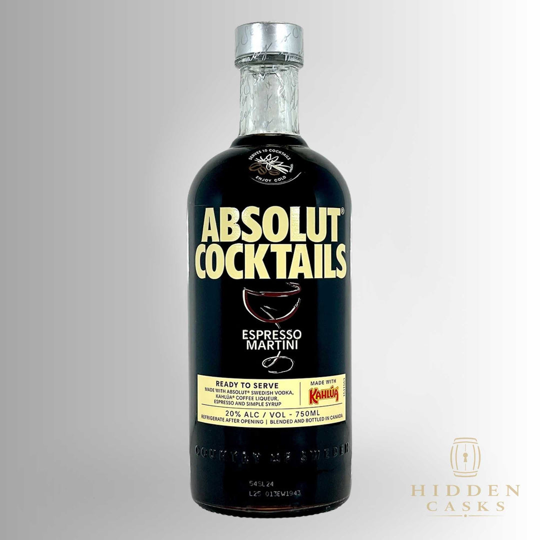 Absolut Cocktails Espresso Martini made with Kahlua 750 ML