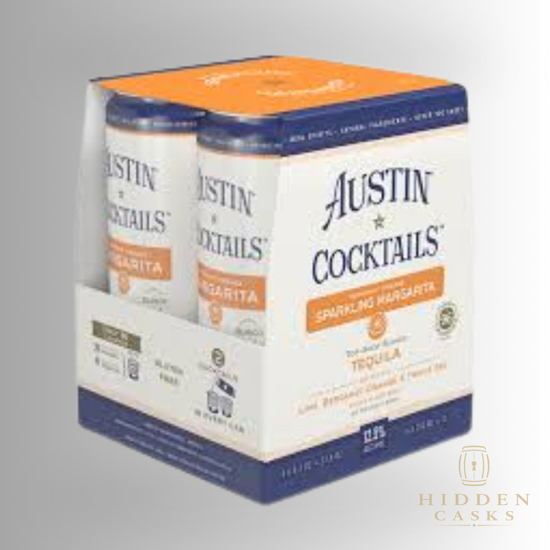 Austin Cocktails Sparkling Margarita Tequila Lime Bergamot Orange and Triple Sec 4 Pack 355ml