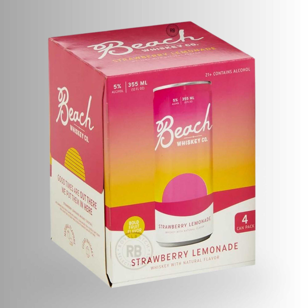 Beach Whiskey Co Strawberry Lemonade (4 Pack) 355 ml