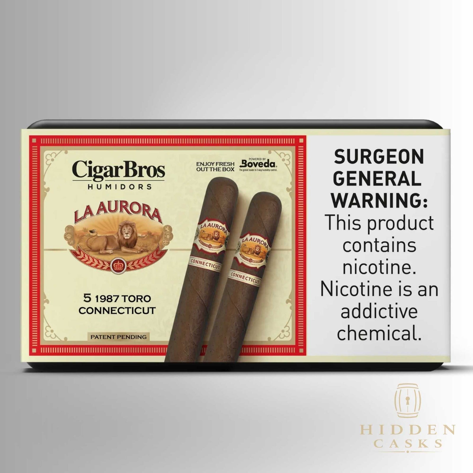 Cigar Bros La Aurora 1987 Toro Connecticut 5PK #507