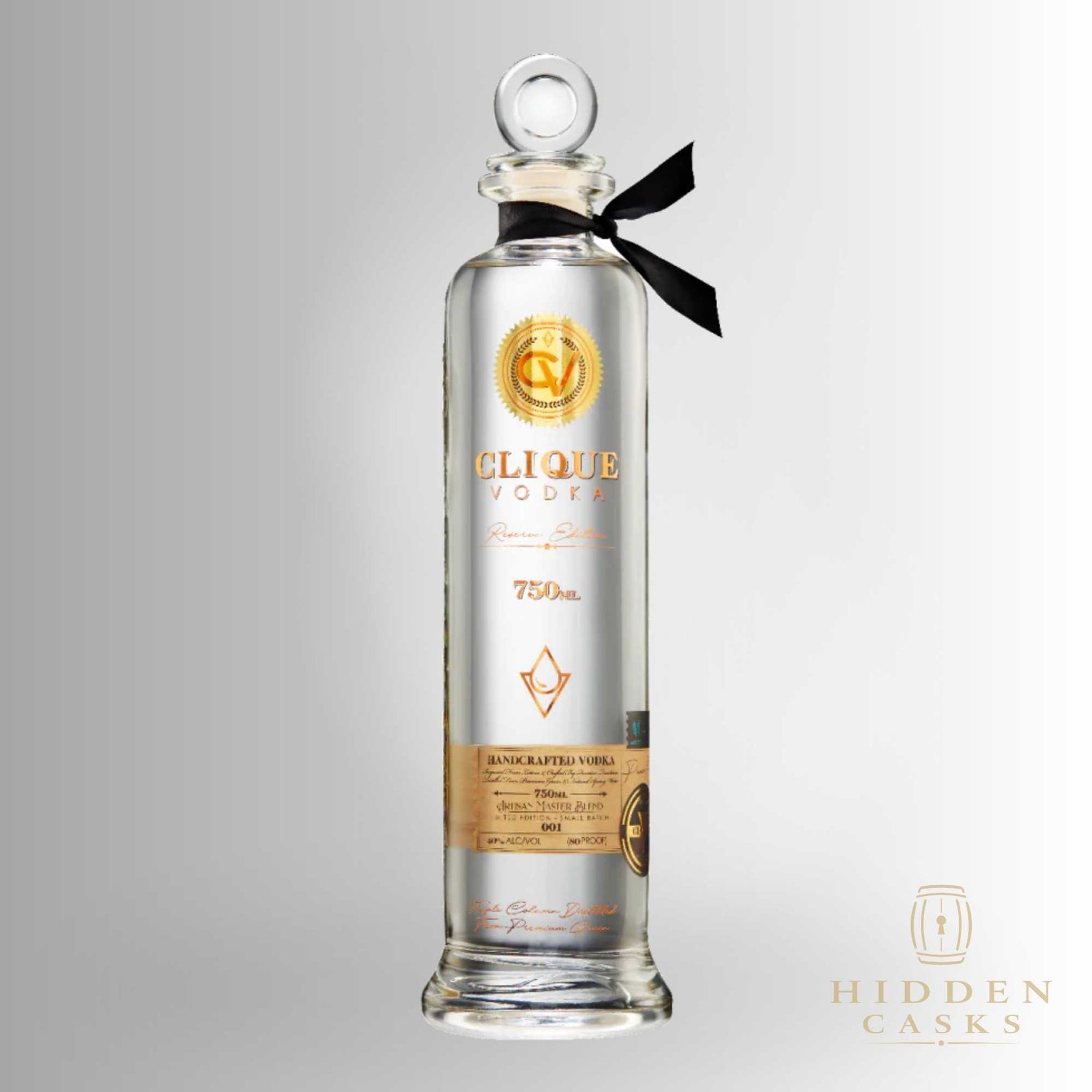 Clique Reserve Edition Handcrafted Vodka Artisan Master Blend Limited Edition Small Batch 001 750 ml