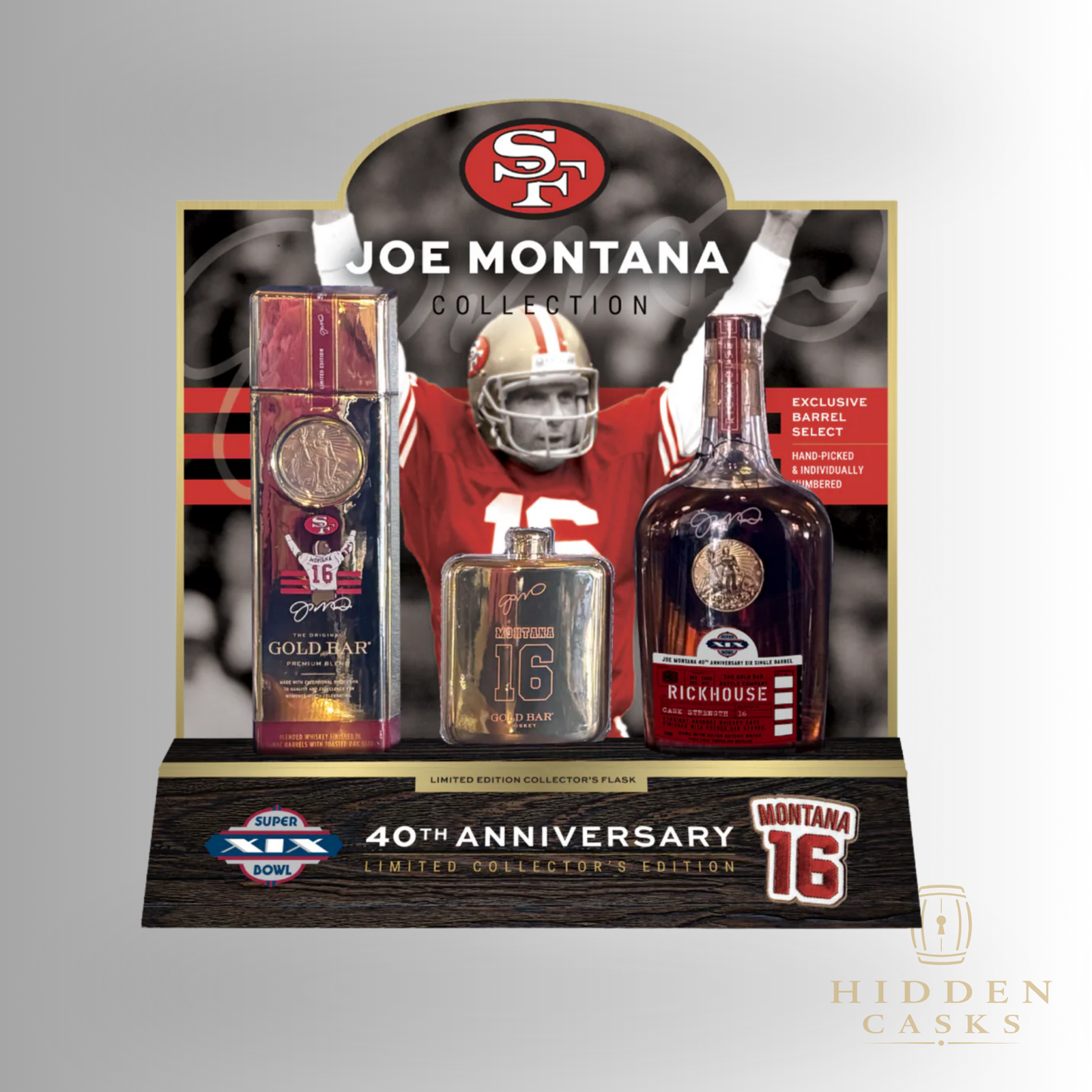 Gold Bar Joe Montana Collection 40th Anniversary Gift Set 750ml