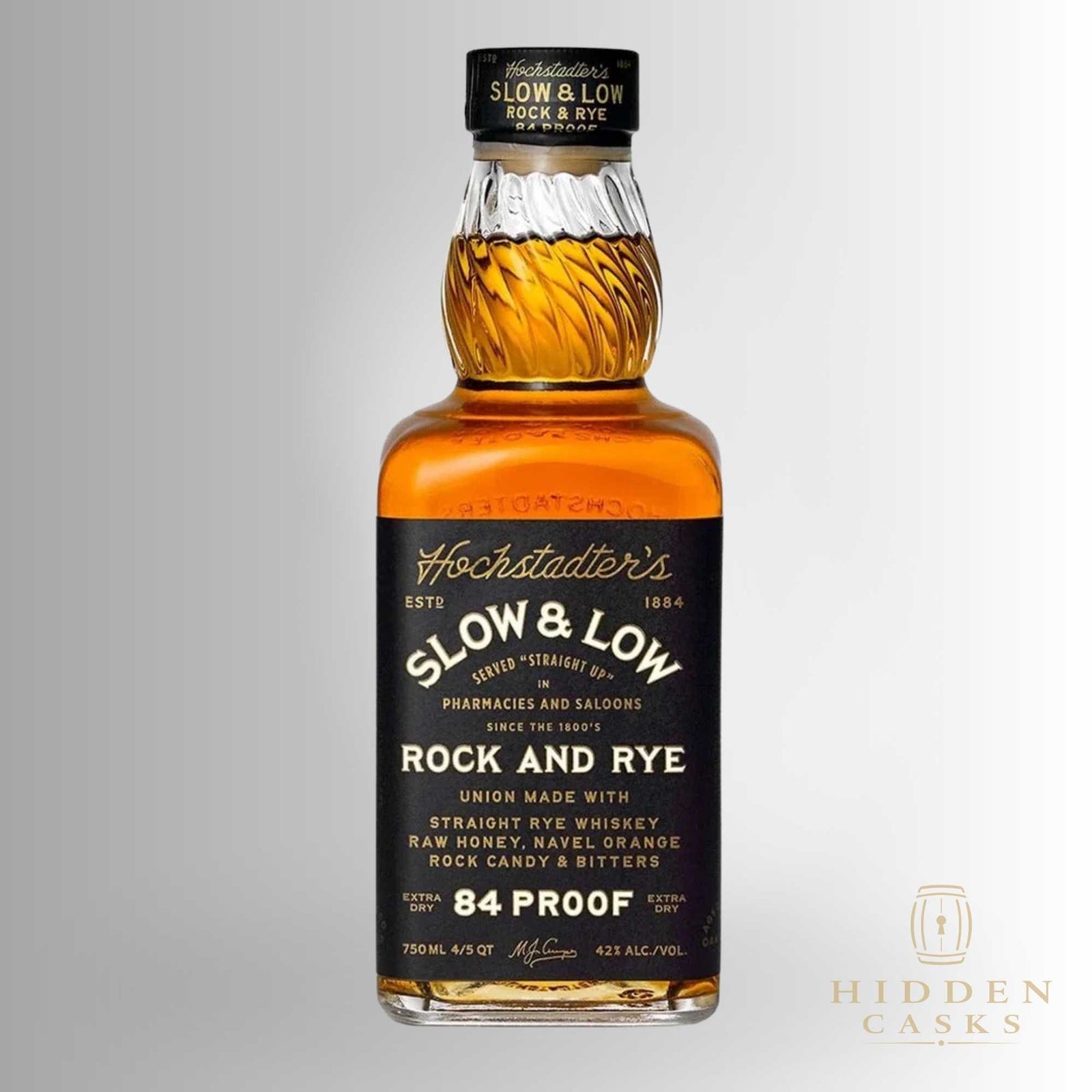 Hochstadters Slow and Low Old Fashioned Rock and Rye Straight Rye Whiskey 750 ml