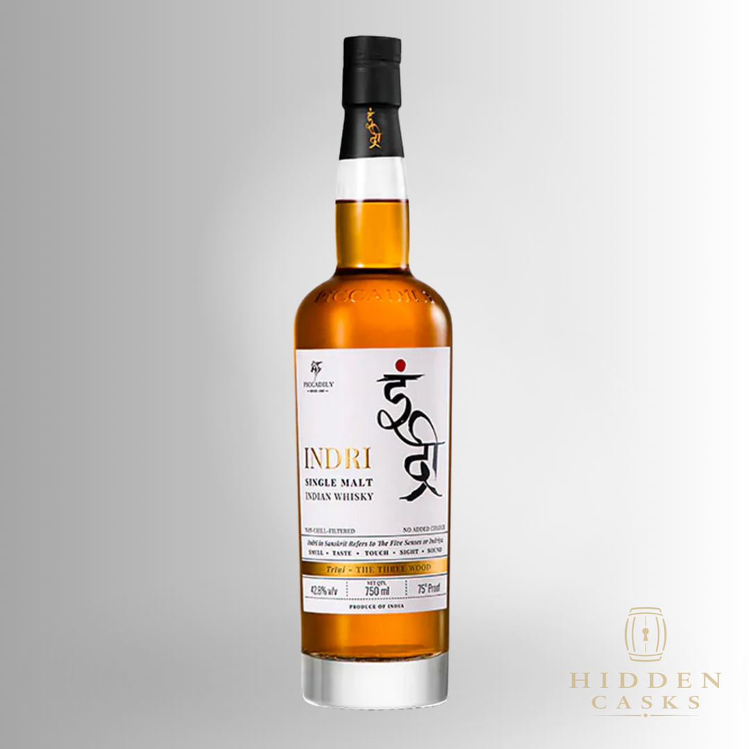 Indri Trini The Three Wood Single Malt Indian Whiskey 750ml