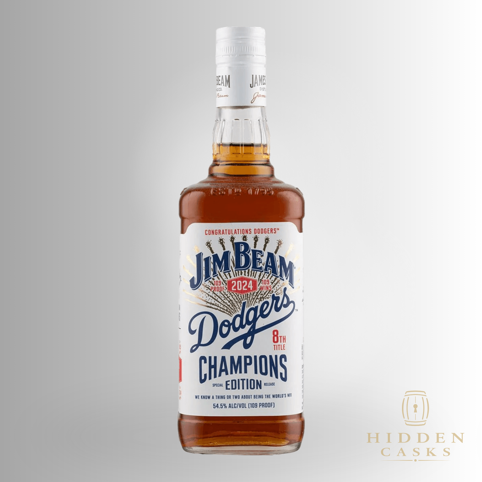 Jim Beam Dodgers 8th Title Champions Edition 2024 750ml