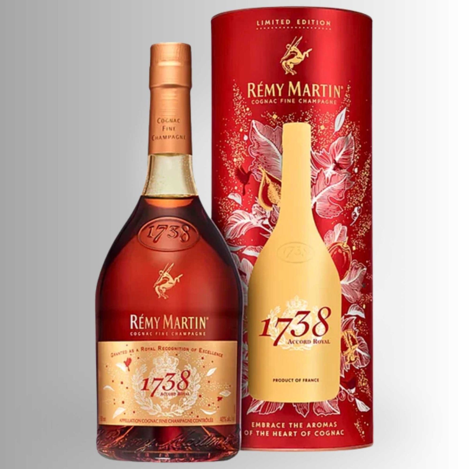 Remy Martin Limited Edition 1738 Accord Royal Cognac w/Jigger Vap 700ml