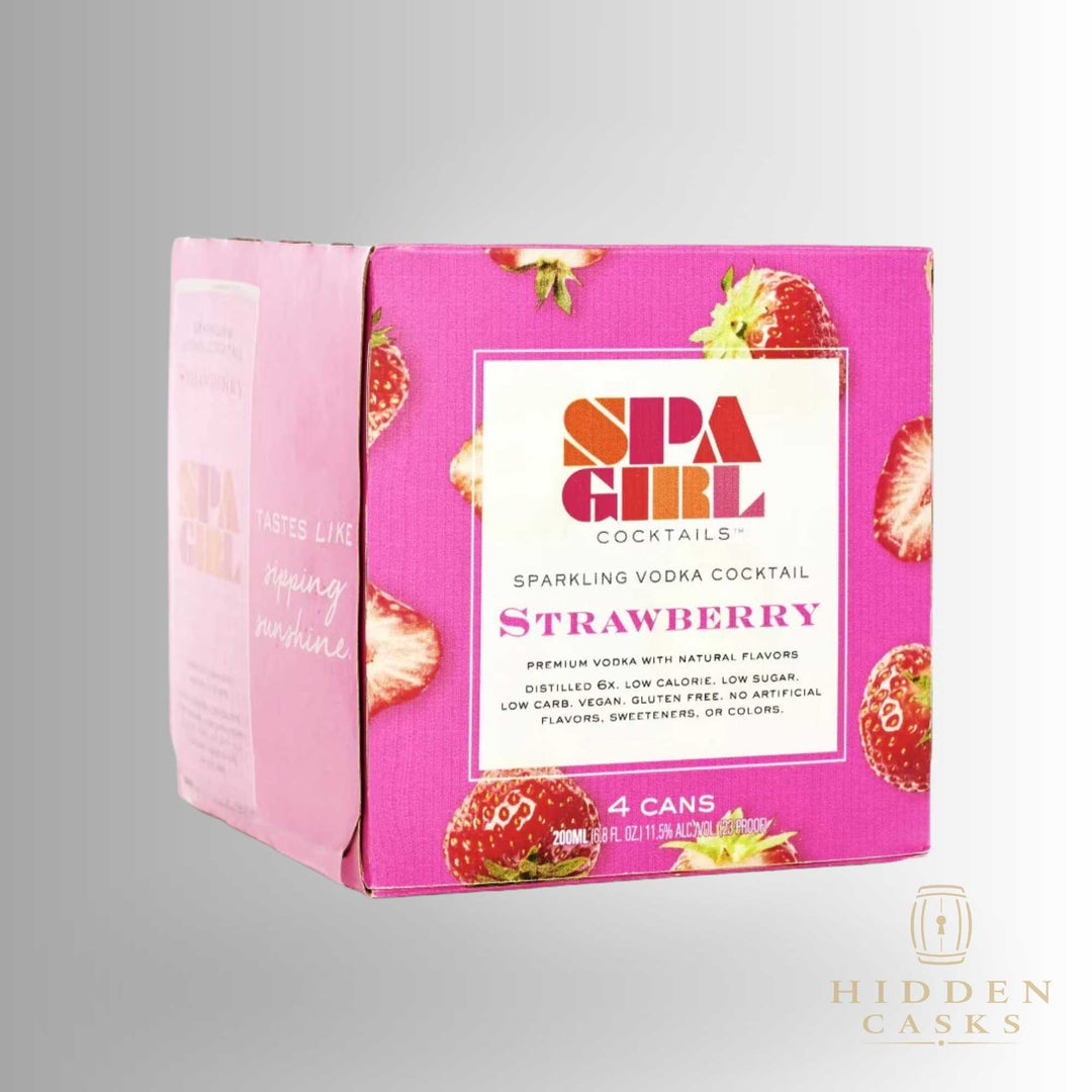Spa Girl Sparkling Vodka Cocktail Strawberry 4 cans 23 Proof 200 ml
