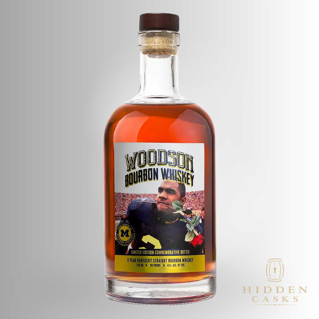 Woodson Whiskey University of Michigan Charles Woodson "Rose In Mouth" Limited Edition Commemorative 3 year 750ml