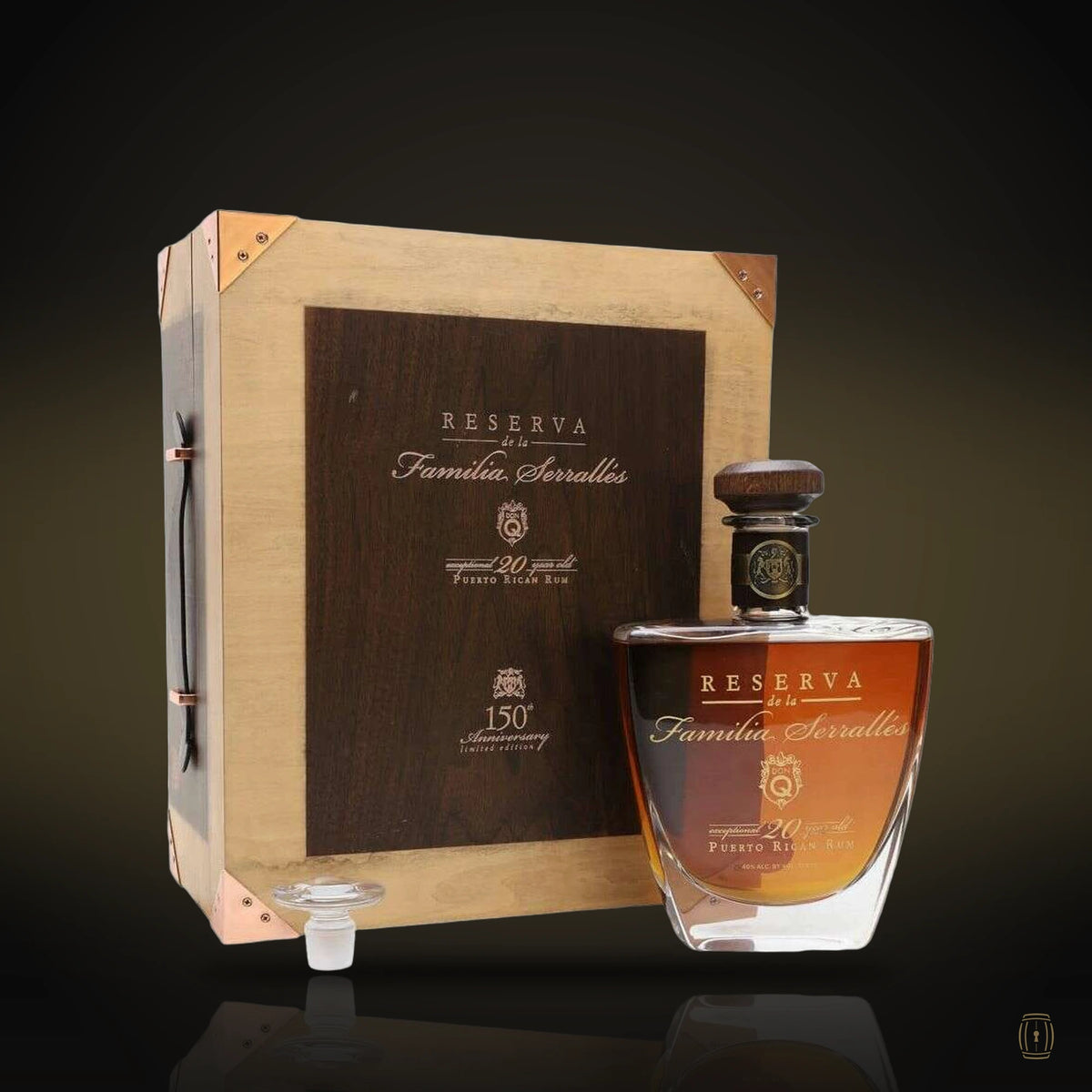 Don Q Reserva de la Familia Serrallés 20 Year Old rum crystal decanter