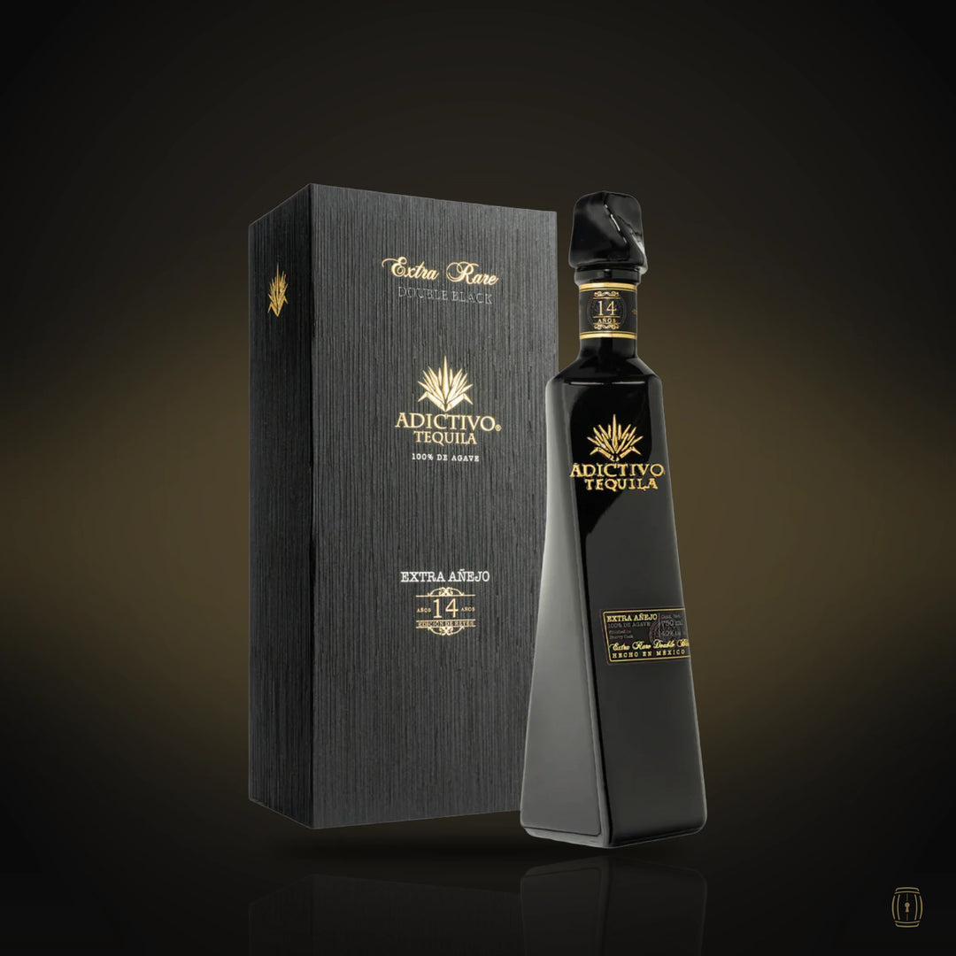 Adictivo 14 Year Double Black extra añejo tequila with black box