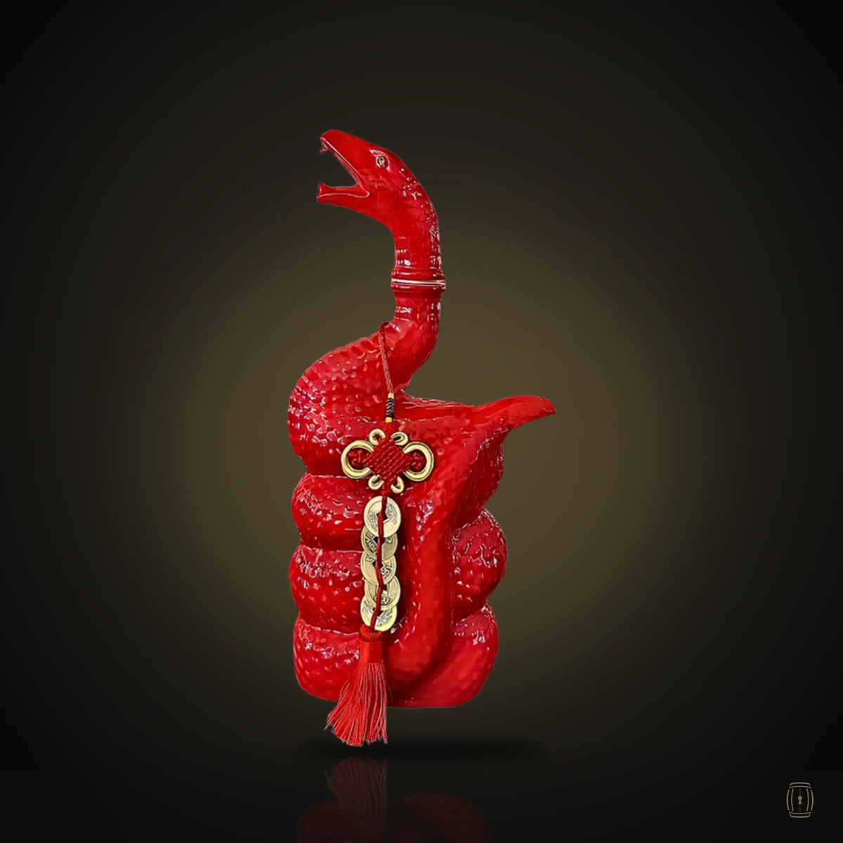 Skorpios 1618 Year of the Snake extra añejo tequila red coiled snake decanter