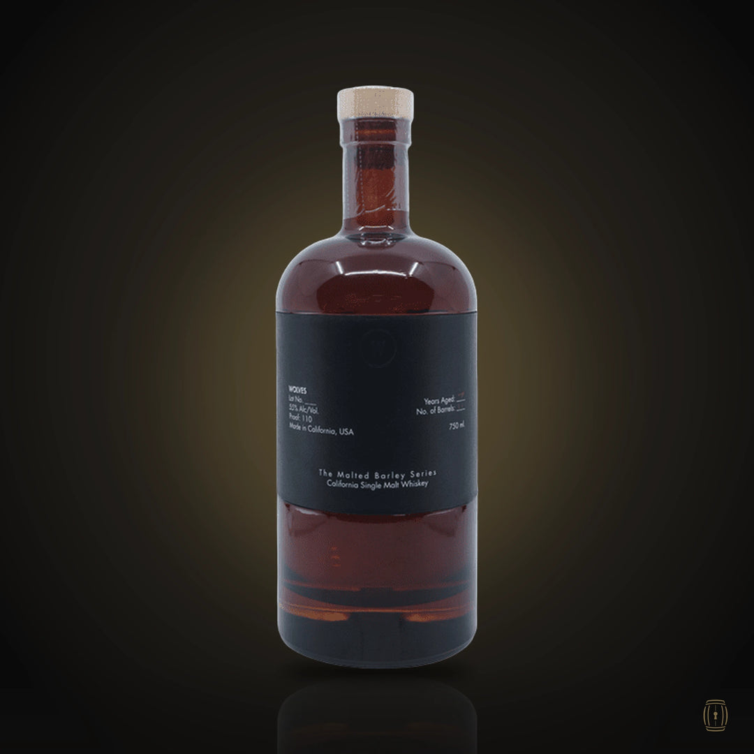 Wolves Malted Barley Series Lot Two single malt whiskey black bottle