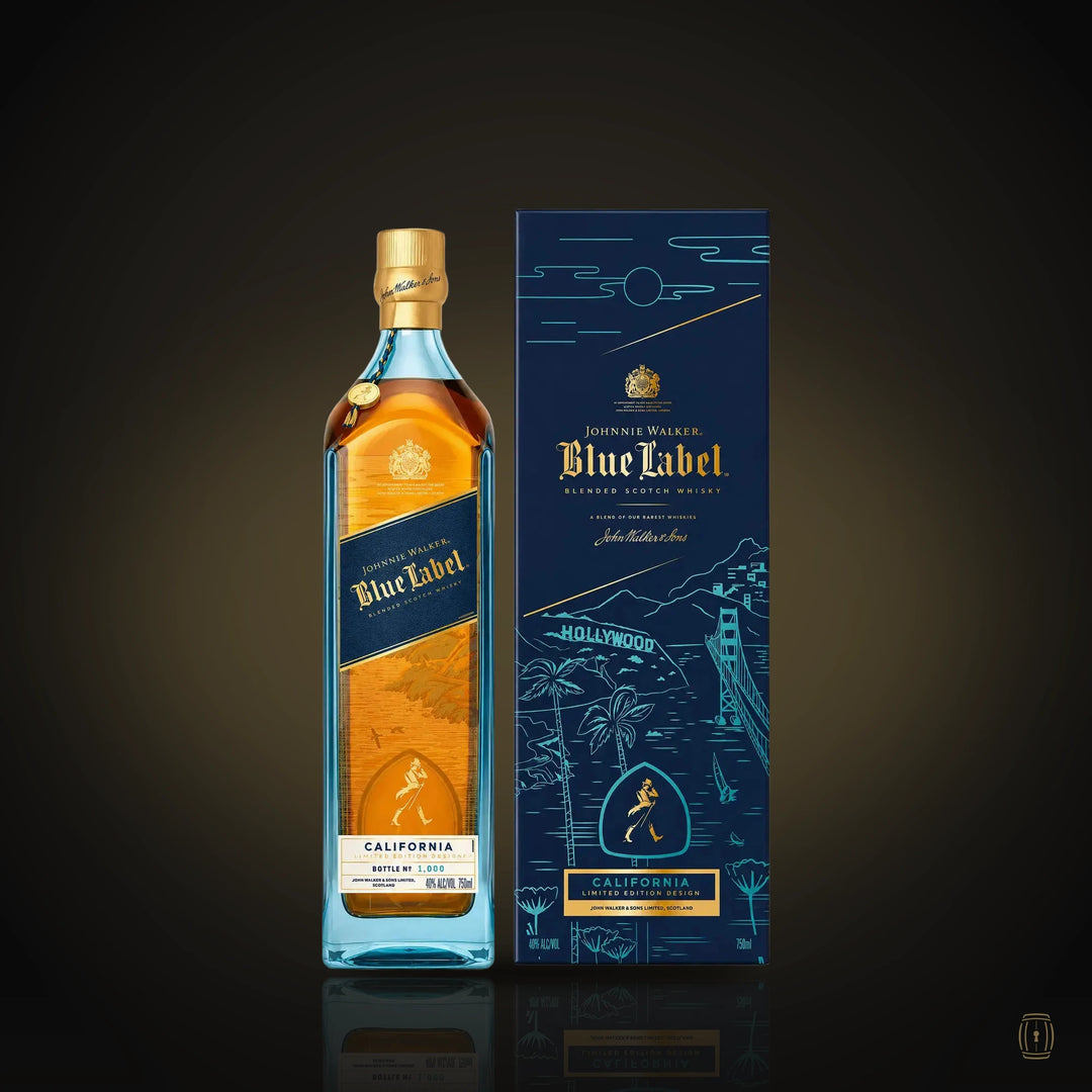 Johnnie Walker Blue Label California limited edition bottle with gift box
