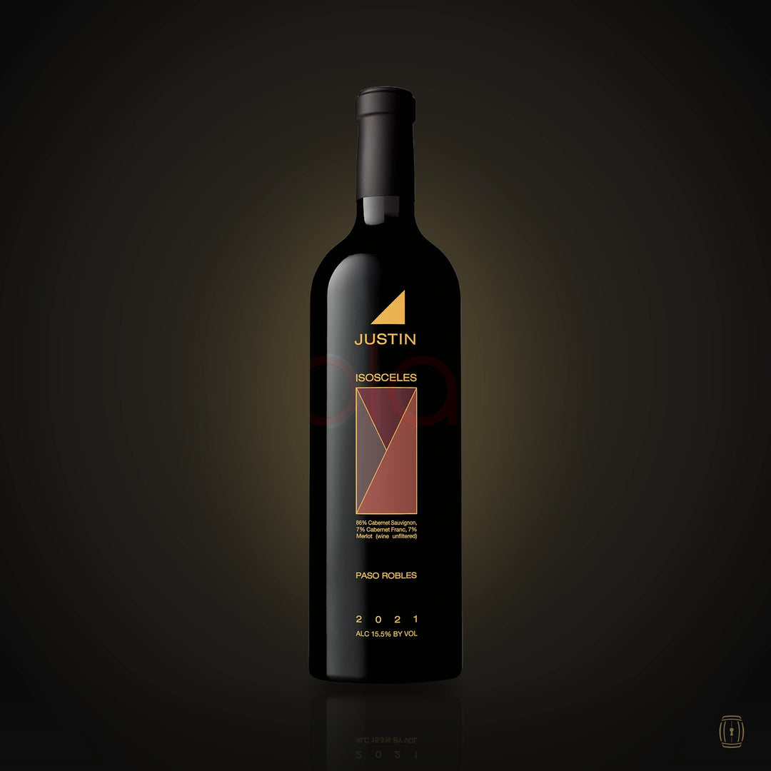 Justin Isosceles 2021 red wine bottle