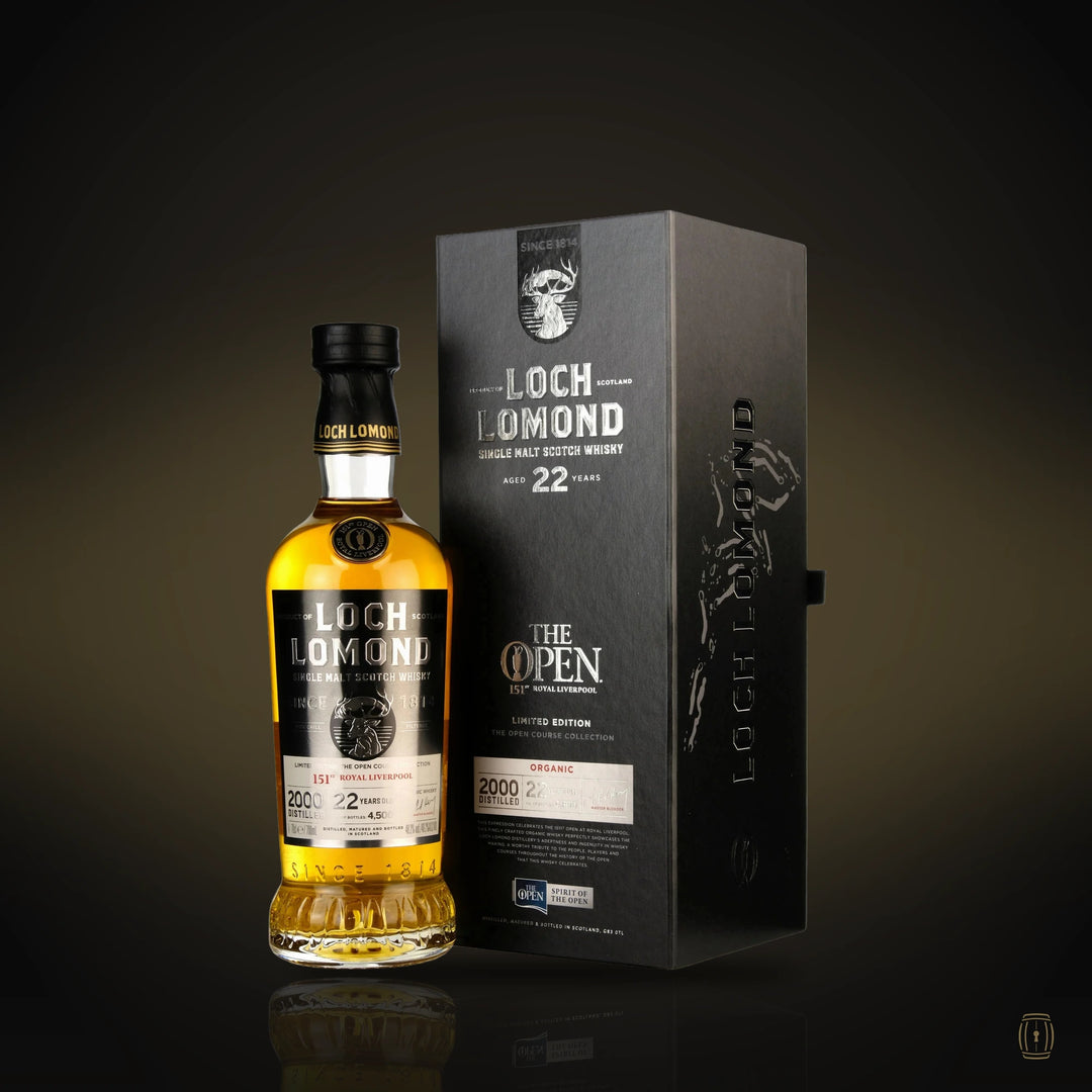 Loch Lomond 2000 22 Year Old Open Course Collection organic single malt with black box