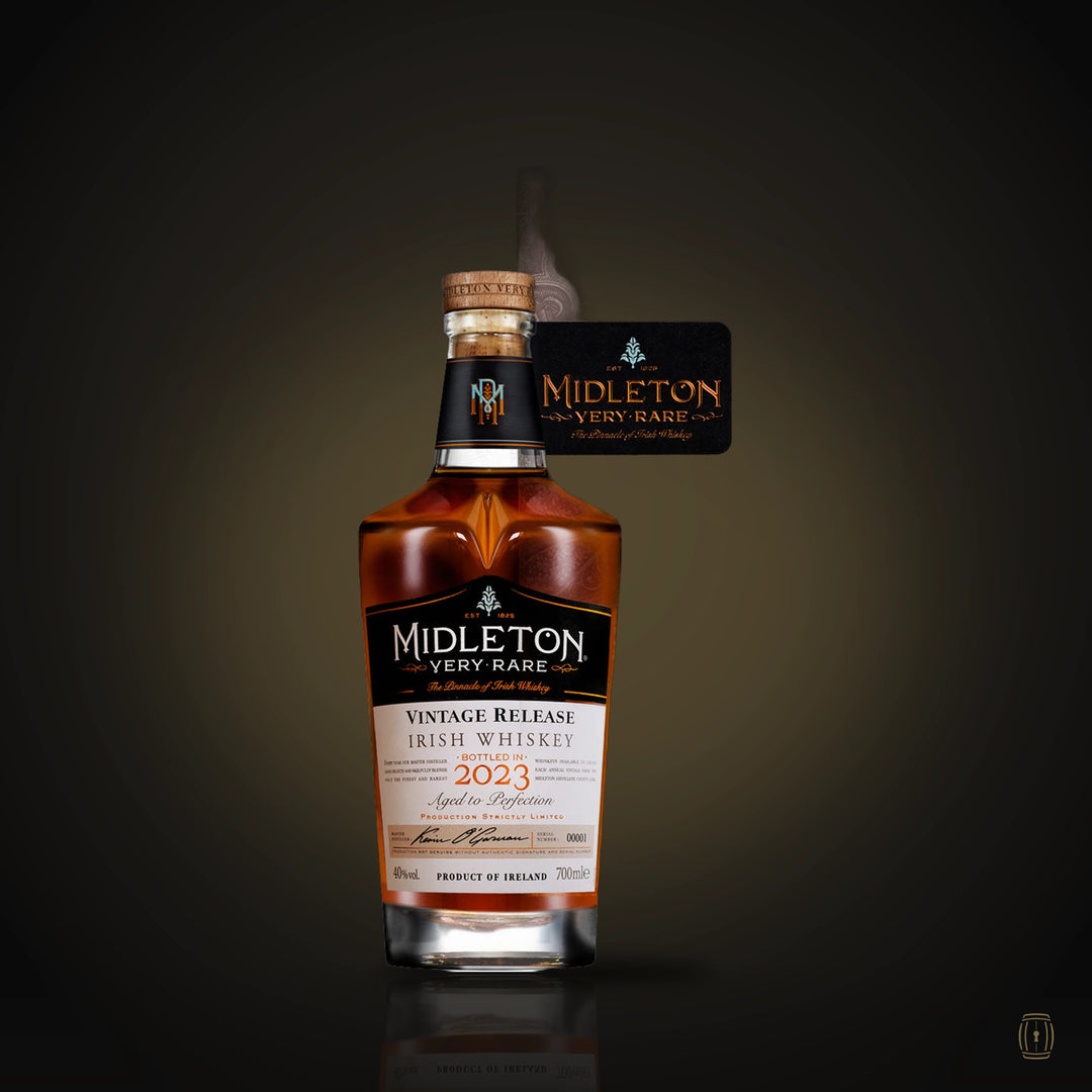 Midleton Very Rare 2023 vintage release Irish whiskey bottle with box