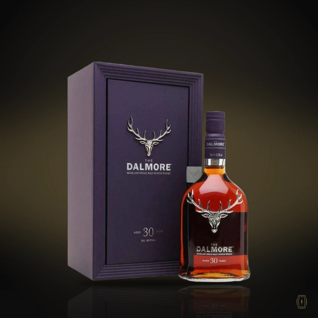 The Dalmore 30 Year Old 2023 Release Single Malt Scotch 750ml bottle with purple case
