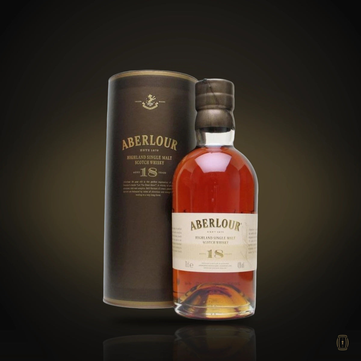 Aberlour 18 Year Old single malt bottle with gift tube