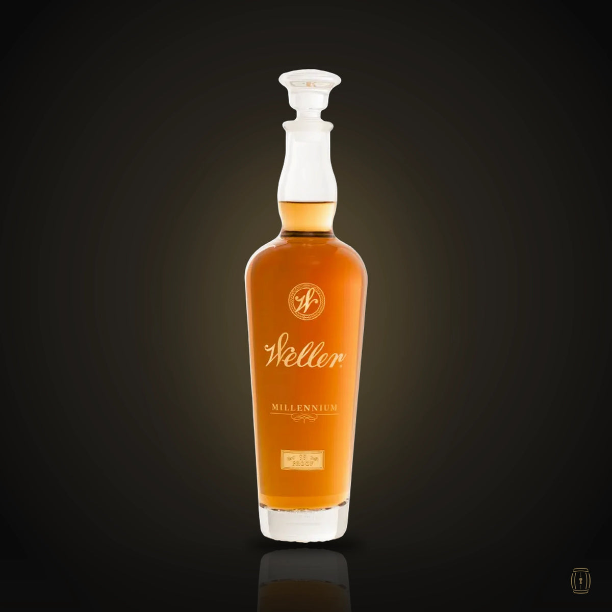 Weller Millennium wheated whiskey 750ml crystal decanter