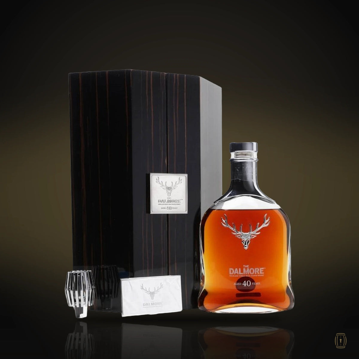 The Dalmore 40 Year Old Single Malt Scotch Whisky 750ml bottle with presentation case