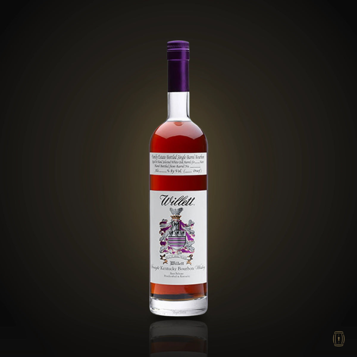 Willett Family Estate single barrel bourbon "Sitting At The Kids Table" bottle with wax top