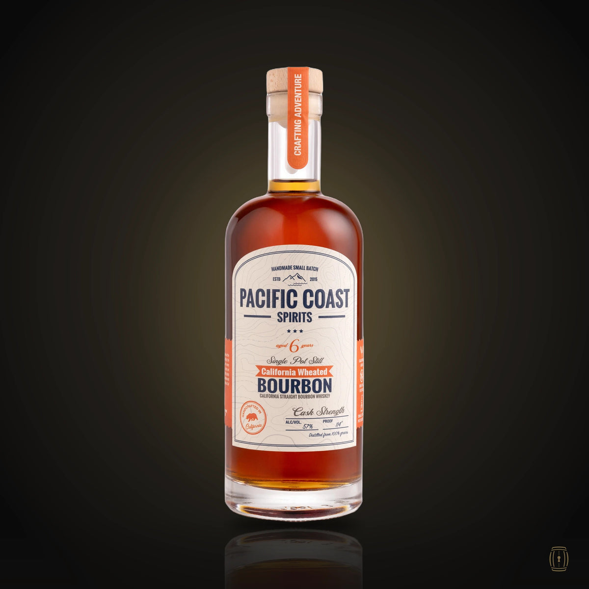 Pacific Coast Spirits wheated bourbon bottle