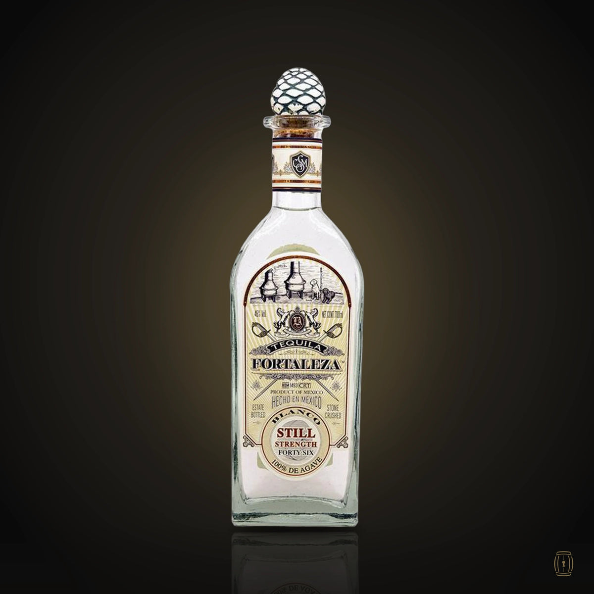 Fortaleza Blanco Still Strength tequila bottle
