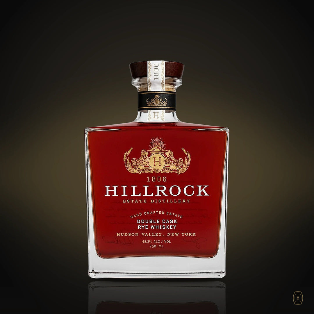 Hillrock Double Cask Rye square decanter