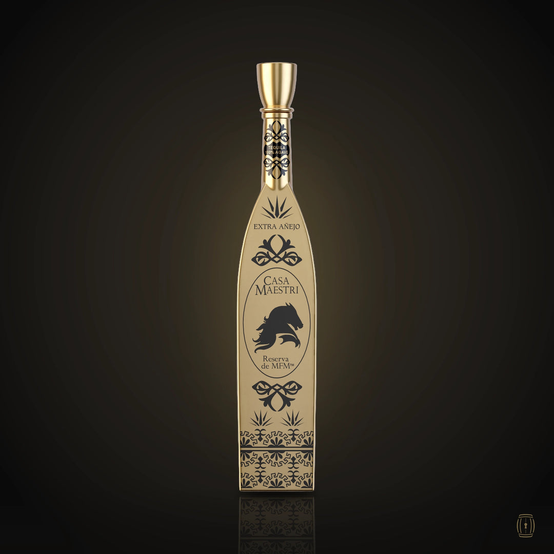 Casa Maestri Reserva de MFM 10th Anniversary gold bottle in black case