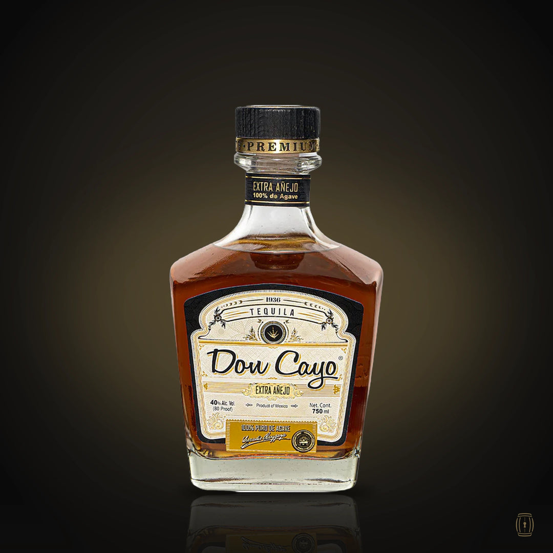 Don Cayo Extra Añejo decanter bottle with cream label
