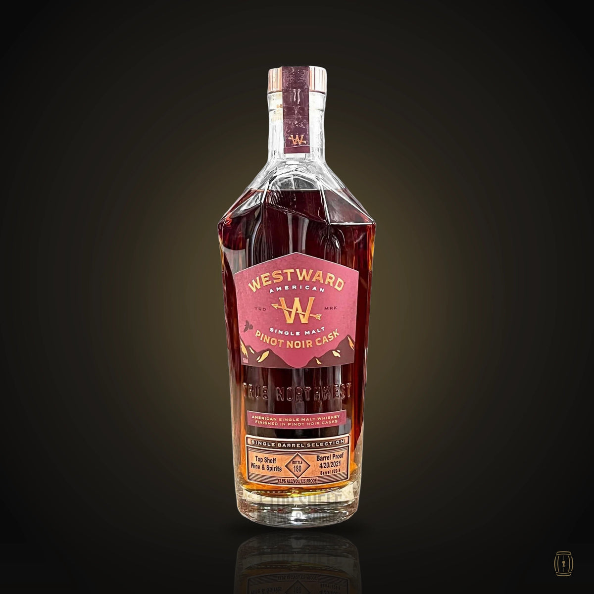 Top Shelf Barrel Pick - Westward American Single Malt Pinot Noir Cask Strength Single Barrel Whiskey 2021 750 ml