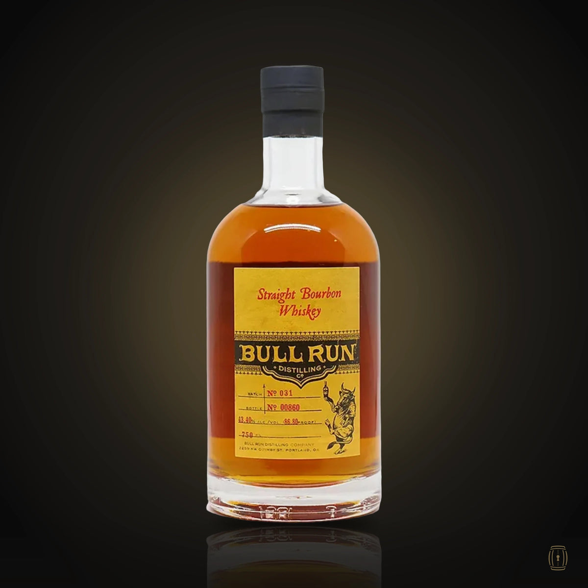 Bull Run Straight Bourbon Whiskey 750ml