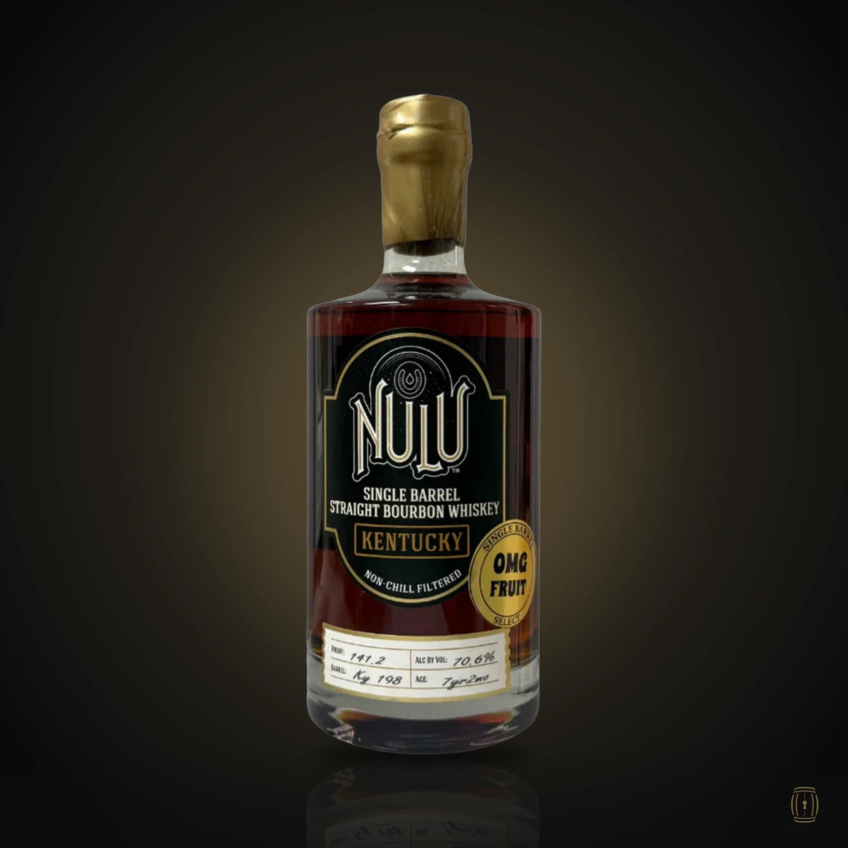 Nulu Single Barrel Straight Bourbon Kentucky OMG Fruit Barrel KY198 7 year 750 ml