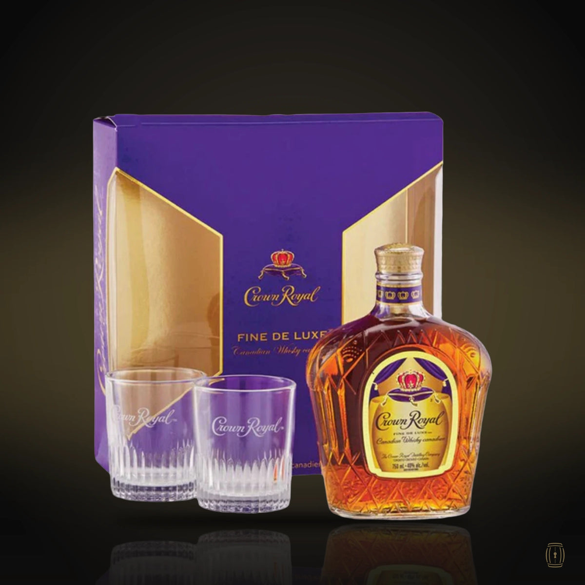 Crown Royal Canadian Whiskey Gift Set with 2 Glasses 750 ml