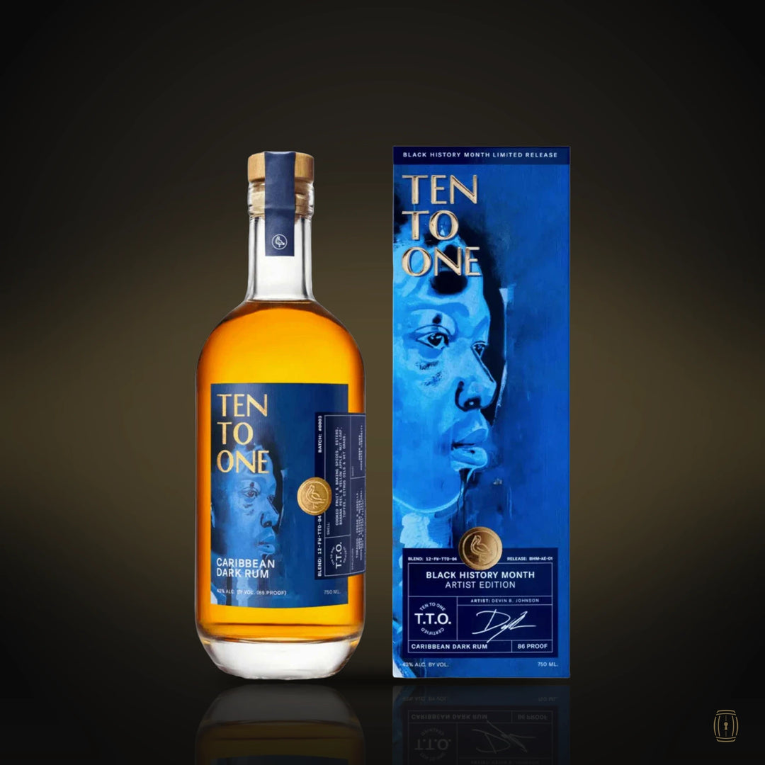 Ten To One Black History Month Artist Devin B Johnson Edition Caribbean Dark Rum 750 ml