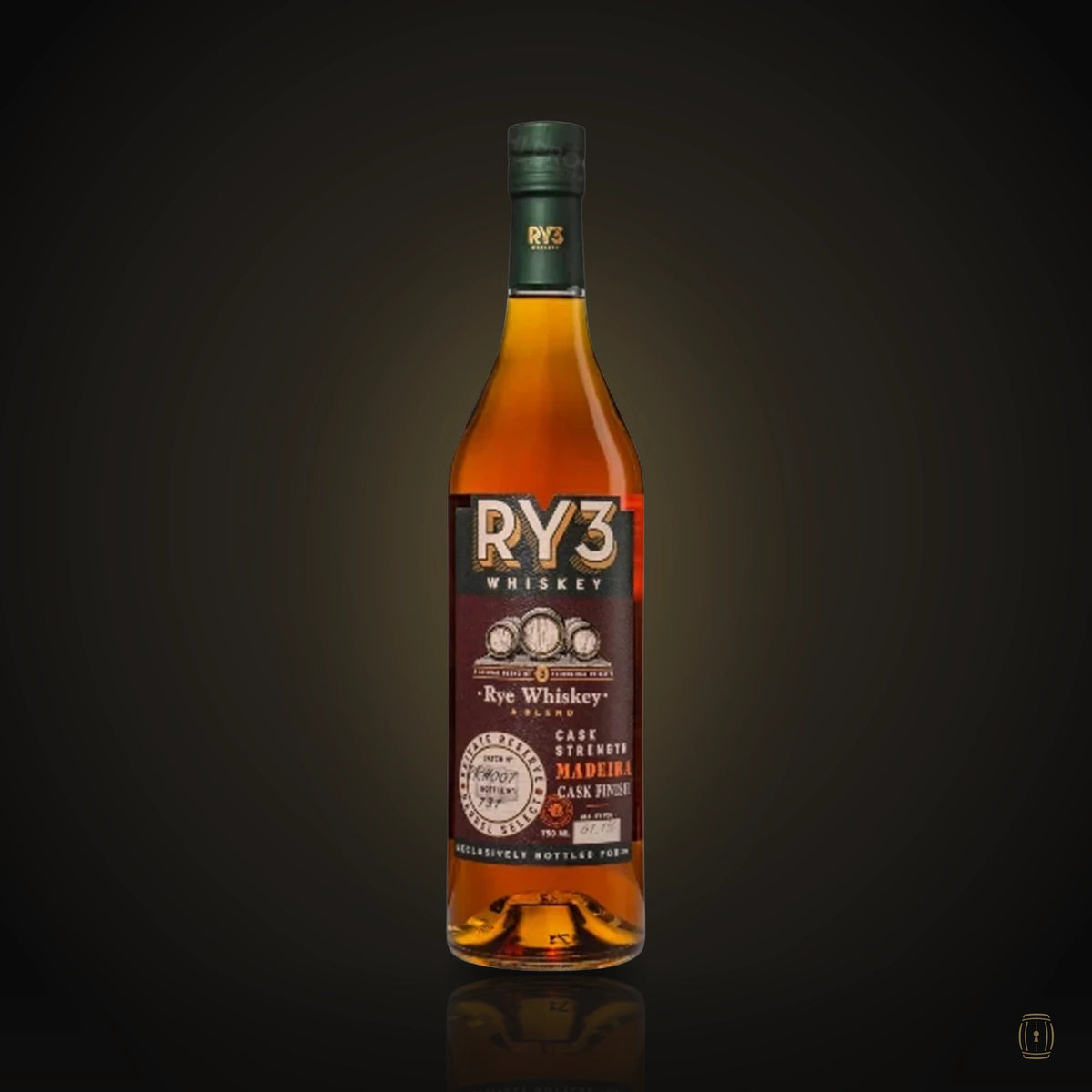 RY3 Whiskey Cask Strength Madeira Cask Finish Rye Whiskey 750ml