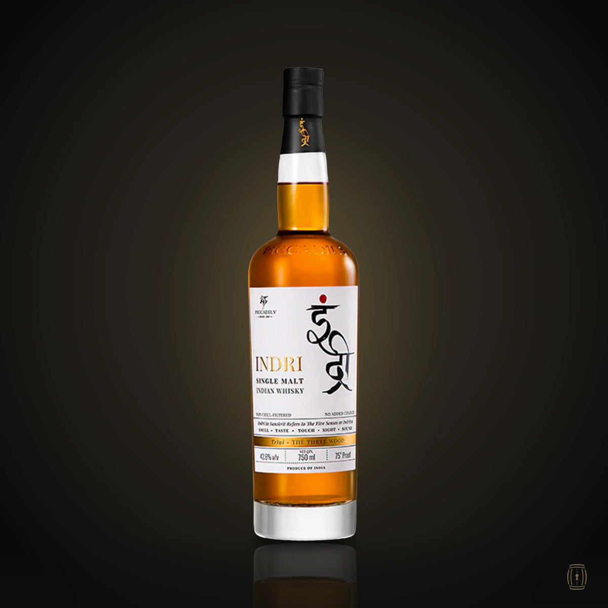Indri Trini The Three Wood Single Malt Indian Whiskey 750ml