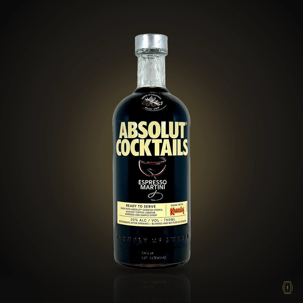 Absolut Cocktails Espresso Martini made with Kahlua 750 ML