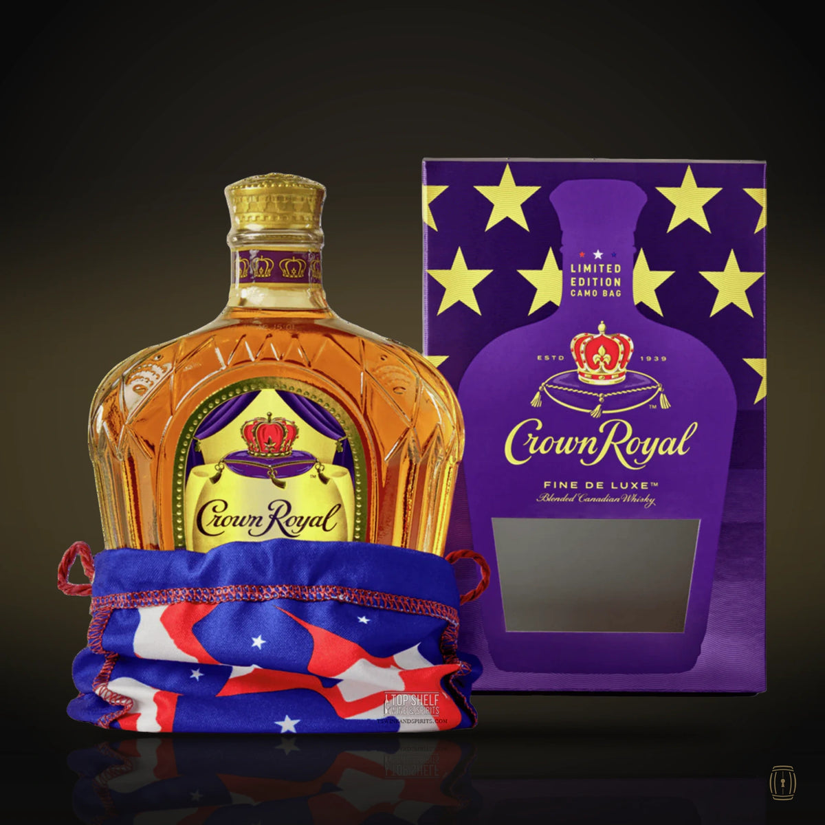 Crown Royal Limited Edition Fine De Luxe with Camo Bag 750ml