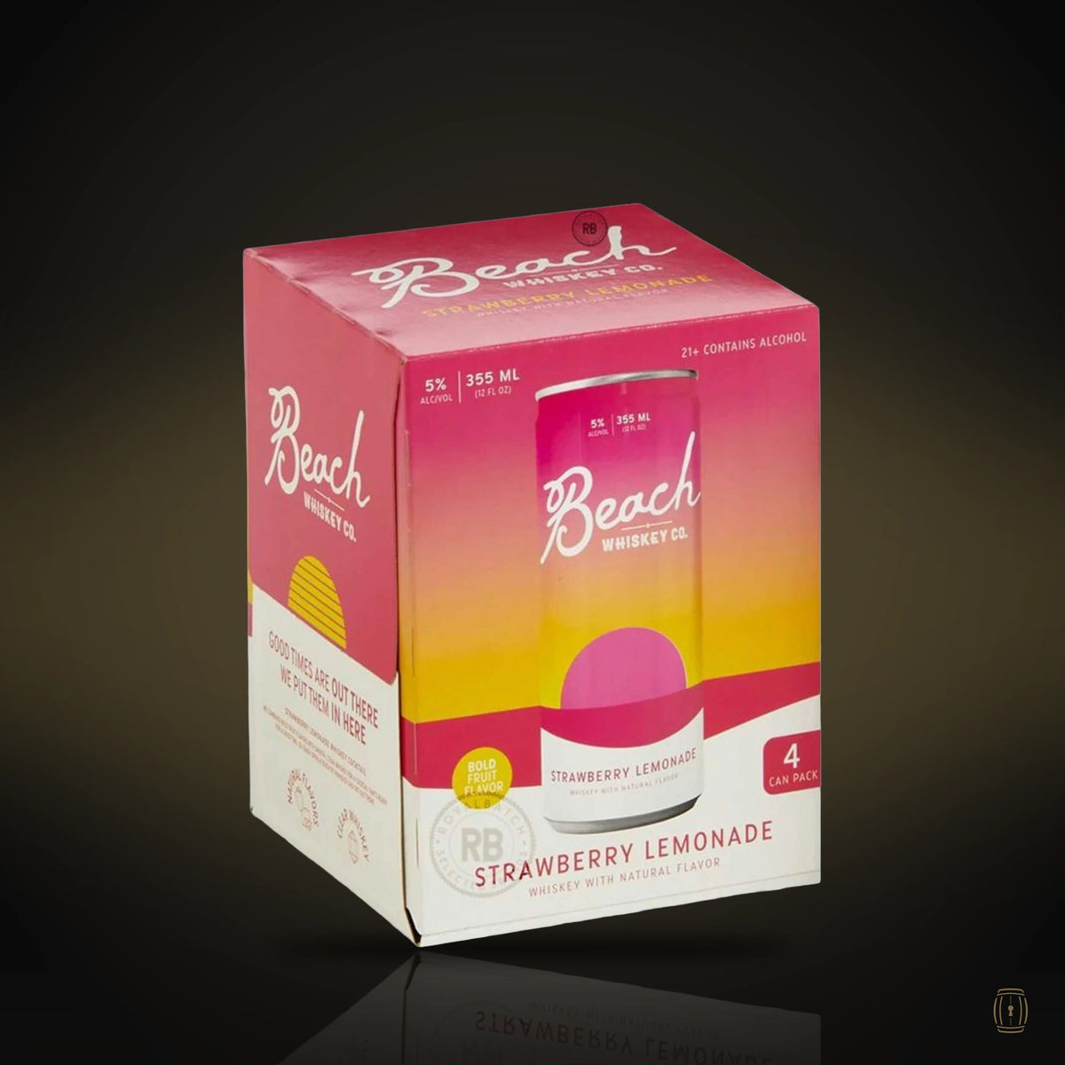 Beach Whiskey Co Strawberry Lemonade (4 Pack) 355 ml
