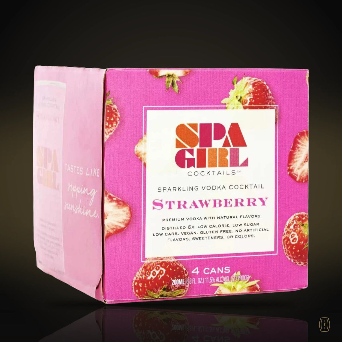 Spa Girl Sparkling Vodka Cocktail Strawberry 4 cans 23 Proof 200 ml